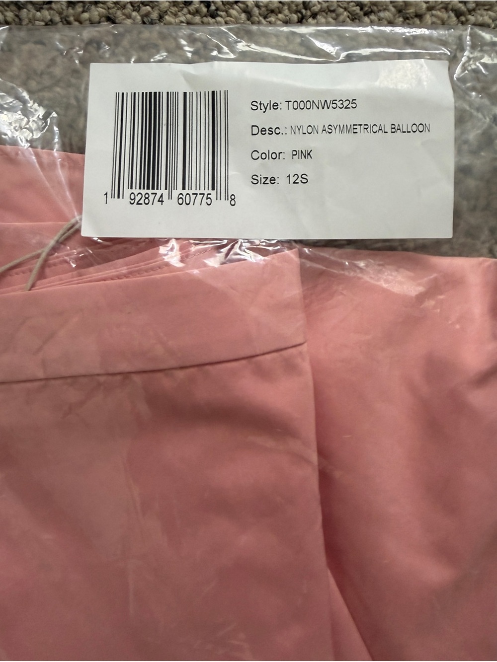 NWT - TIBI Nylon Asymmetrical Balloon Skirt in Pink - Picture 8 of 8